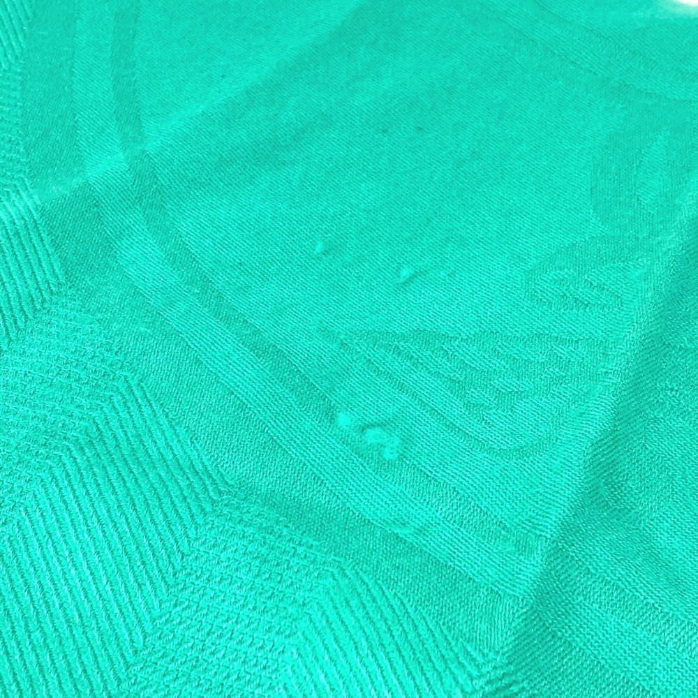 HERMES New Libris Shawl, Fringe Scarf, Cashmere, Silk, Men's & Women's, Green - Picture 6 of 14